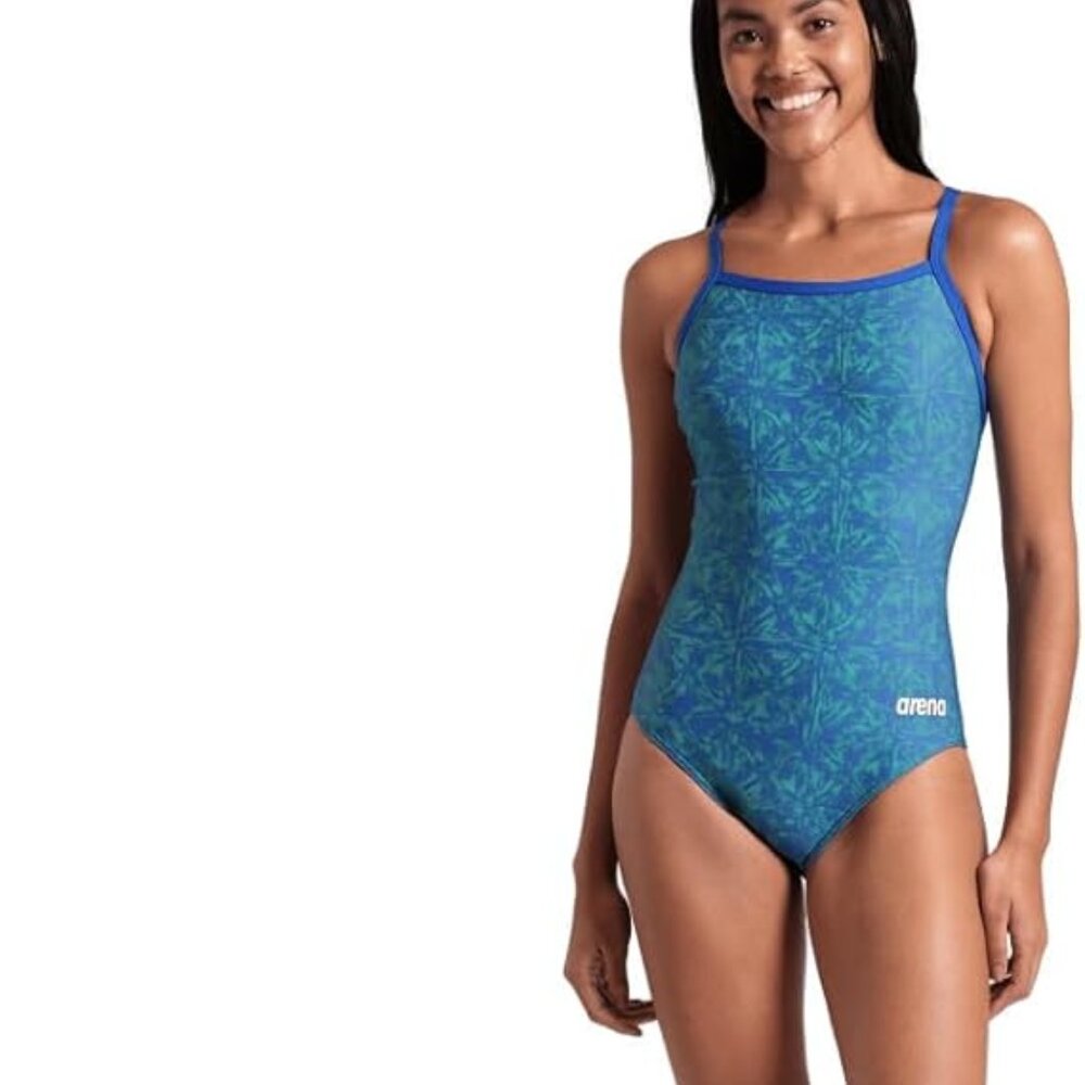 NWT ARENA Women's Standard Performance Abstract Tiles Swimsuit SZ 40